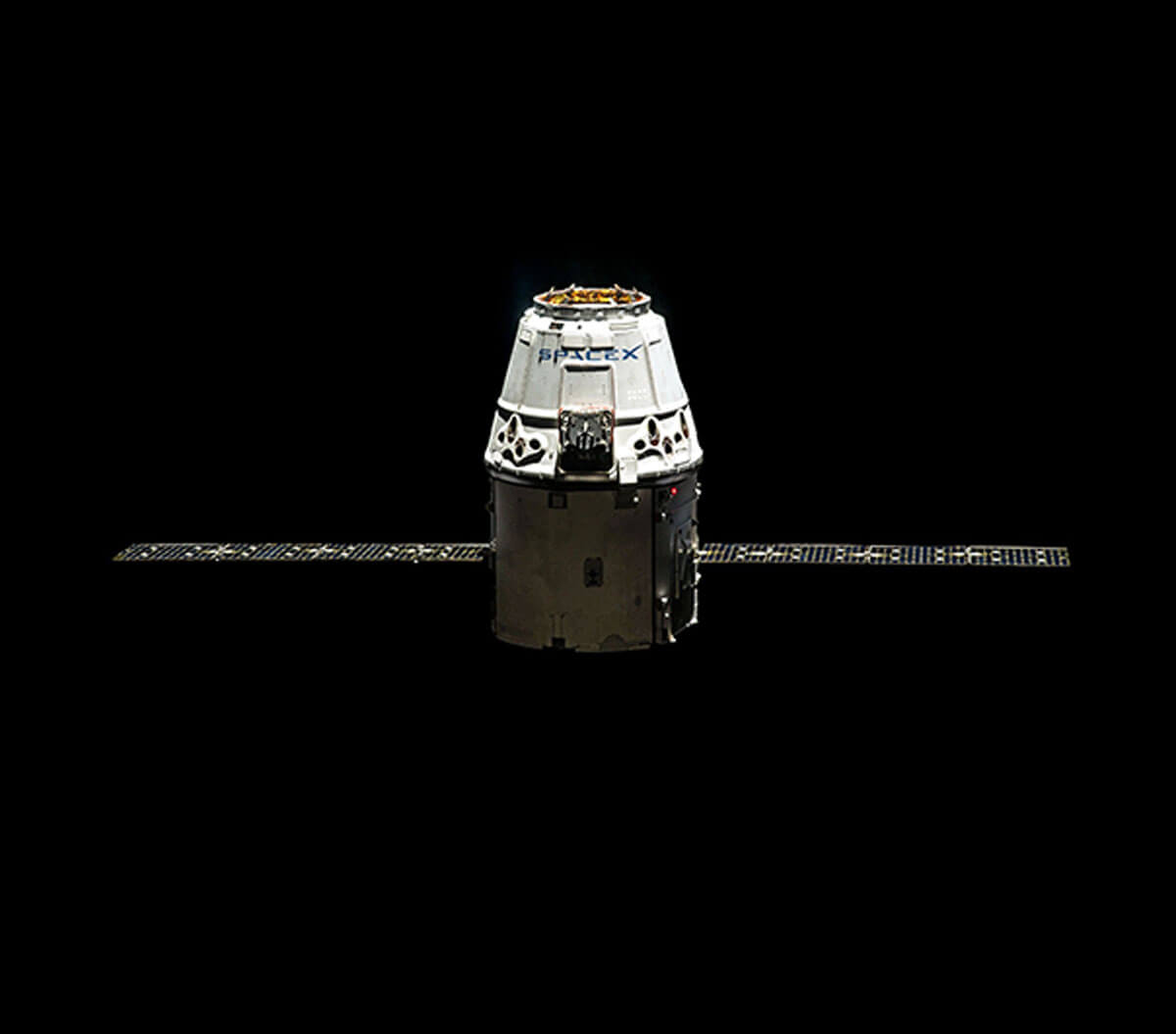 satellite floating in space